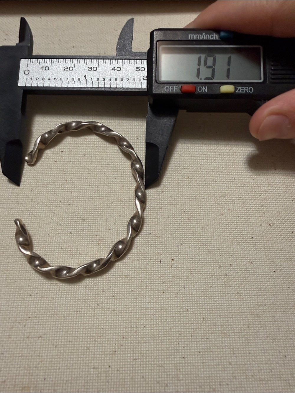 Sterling Silver Twisted Open Cuff Bracelet Not marked - Picture 10 of 16